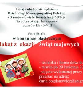 Konkurs plastyczny z okazji świąt majowych